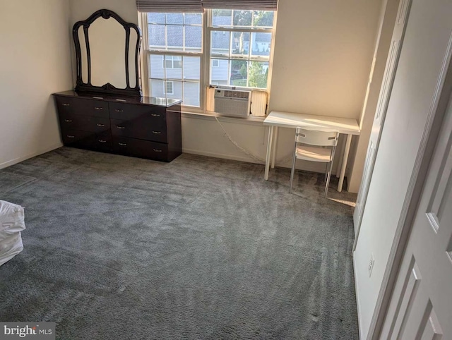 unfurnished office featuring carpet and cooling unit