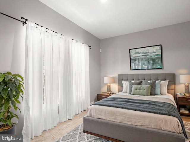 bedroom featuring light hardwood / wood-style floors