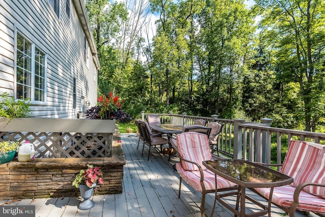 view of wooden deck