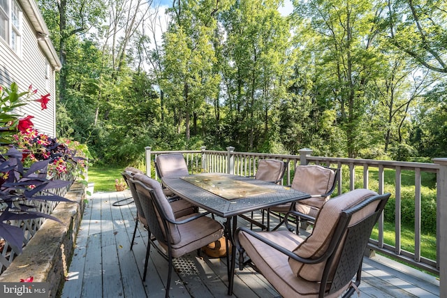 view of wooden deck