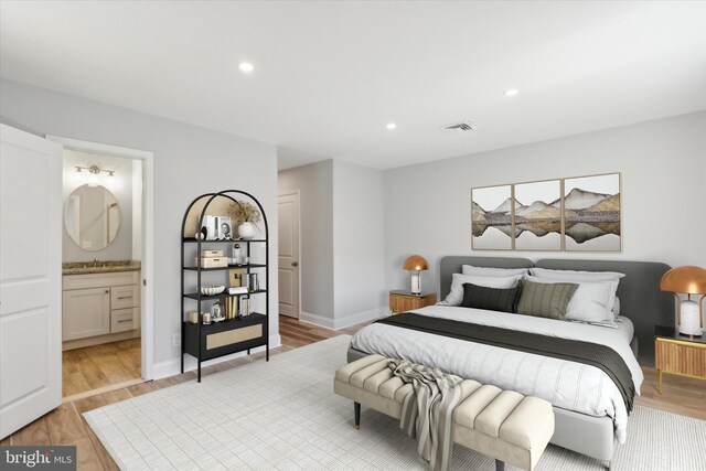 living room with light hardwood / wood-style floors