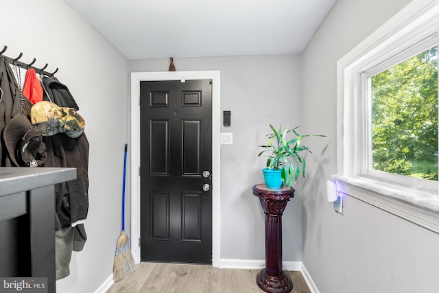 entryway featuring light wood-type flooring