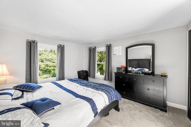 view of carpeted bedroom