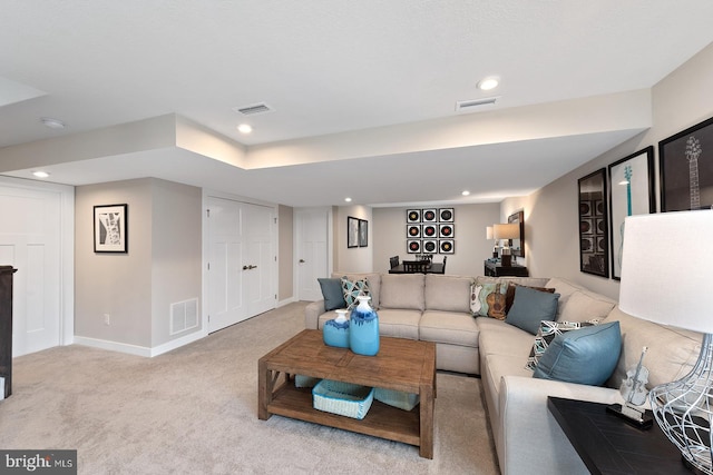 view of carpeted living room