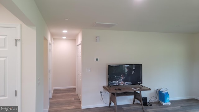 living room featuring hardwood / wood-style floors