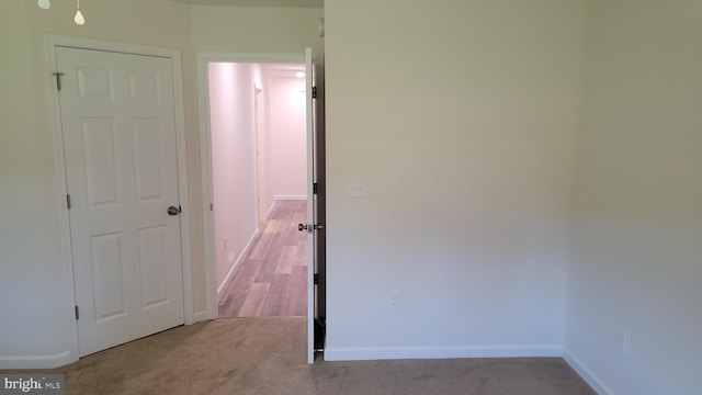 empty room featuring light hardwood / wood-style flooring