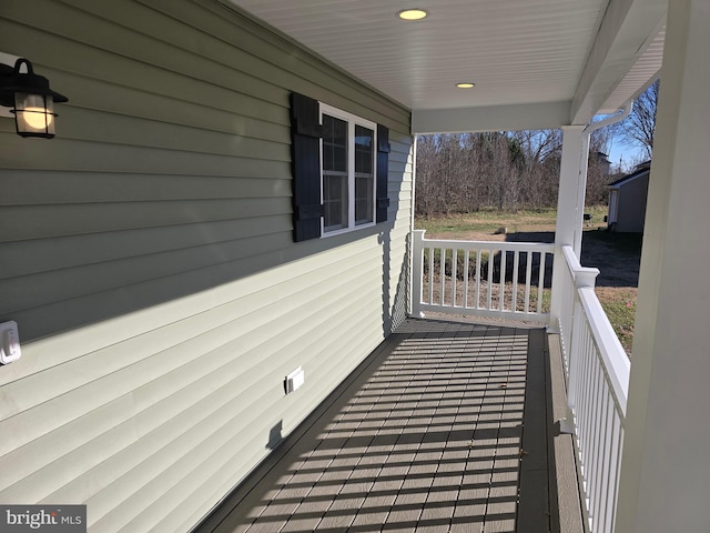 exterior space with covered porch