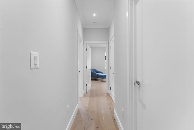 hallway featuring light hardwood / wood-style flooring