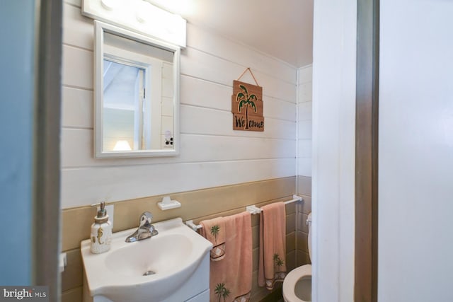 bathroom featuring toilet and vanity