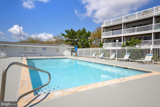 view of pool with a patio area