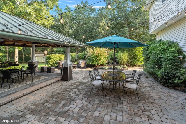 view of patio with a gazebo