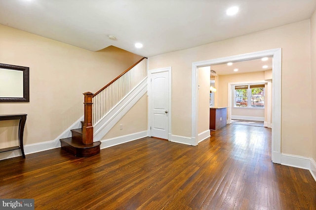 interior space featuring hardwood / wood-style floors