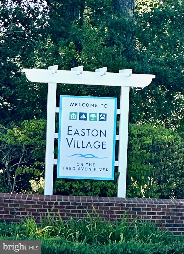 view of community sign