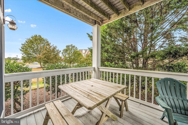 view of wooden terrace