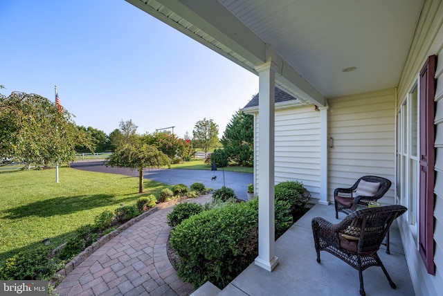 view of patio / terrace featuring covered porch