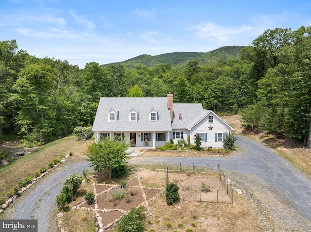 view of cape cod home