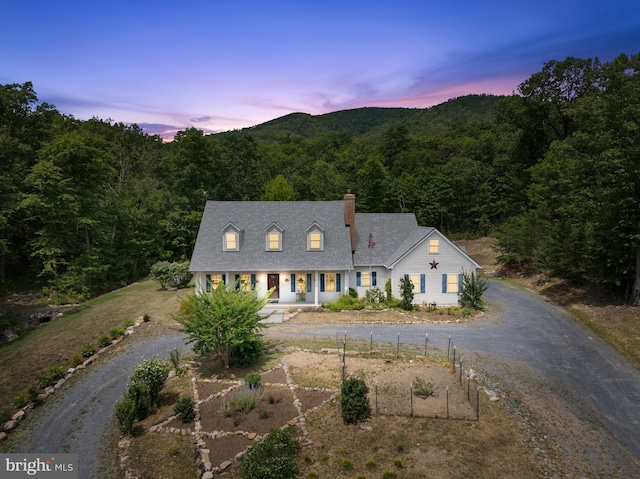 view of cape cod home