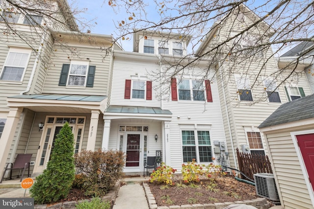 view of property featuring central AC unit