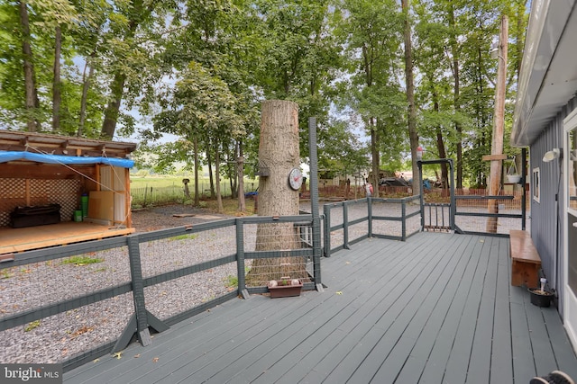 view of wooden terrace