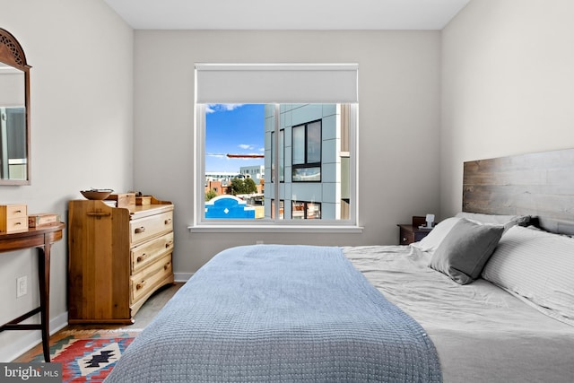 bedroom featuring light wood-type flooring