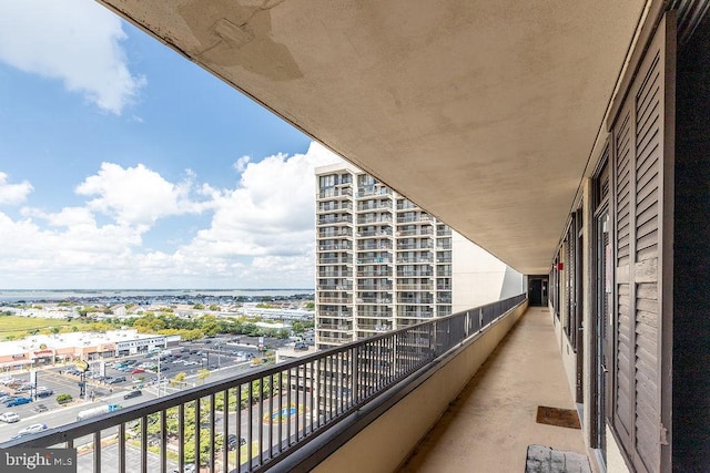 balcony with a view of city