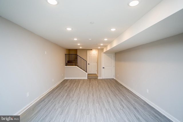 interior space with light wood-type flooring