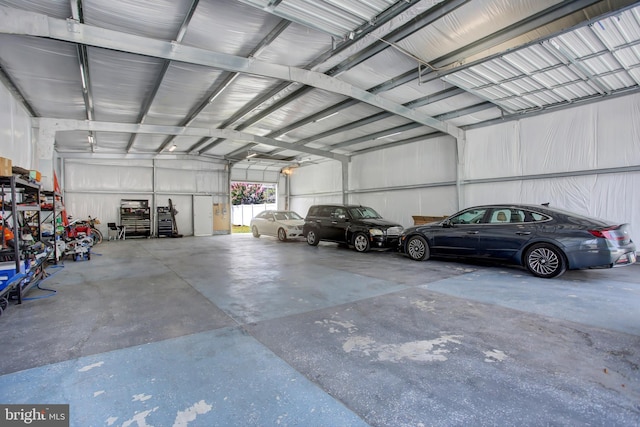 parking garage featuring metal wall