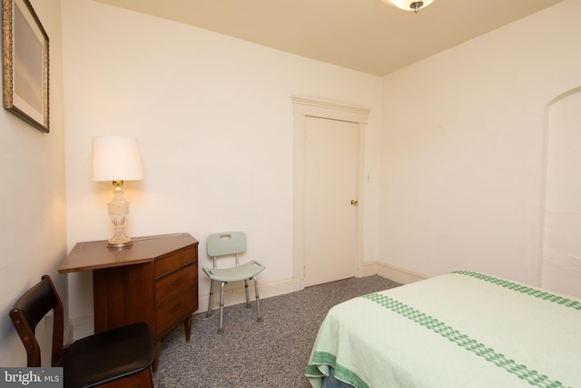 bedroom featuring carpet