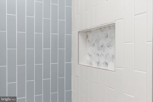 details with tiled shower