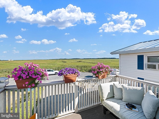 balcony with a rural view