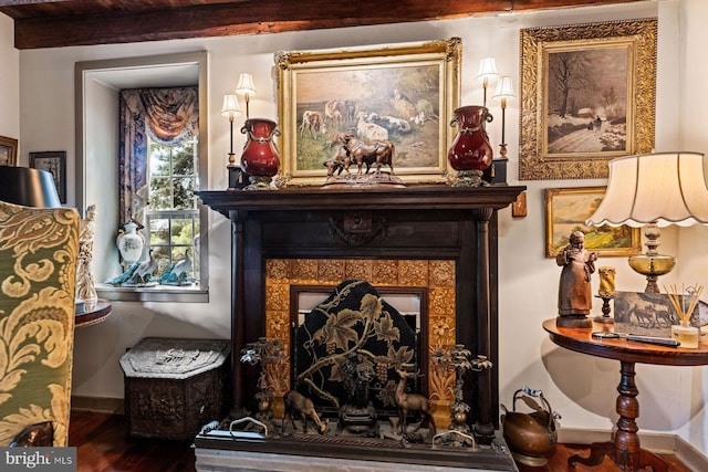 room details with wood-type flooring