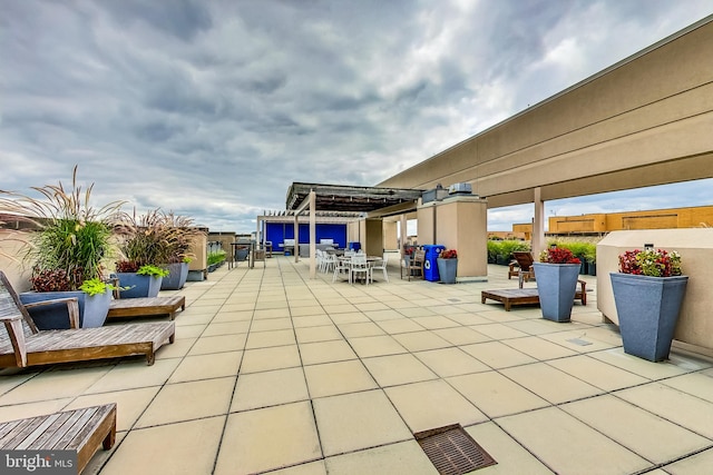 view of patio with a pergola