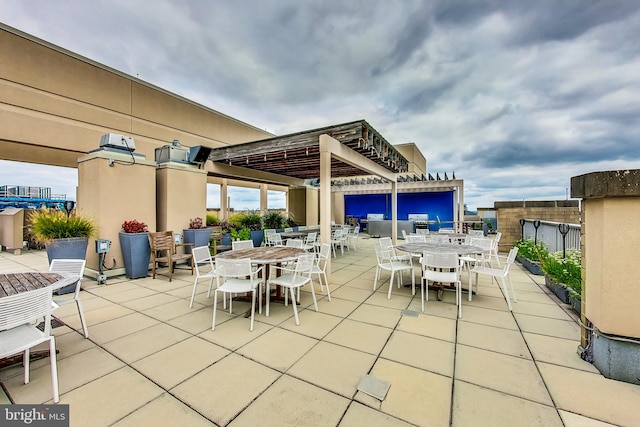 view of patio / terrace with a pergola