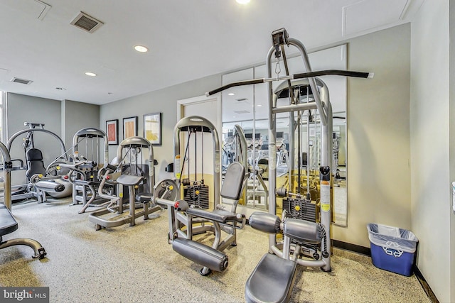 view of exercise room