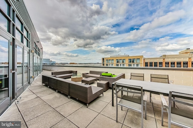 view of patio / terrace featuring an outdoor hangout area