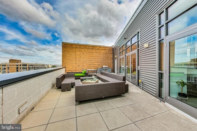 view of patio with an outdoor hangout area