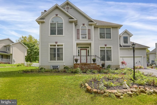 front of property featuring a front lawn