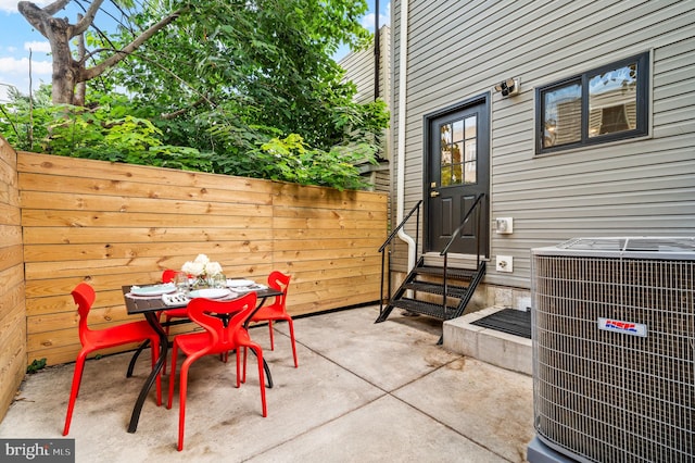 view of patio with cooling unit