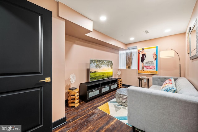 living room featuring hardwood / wood-style floors