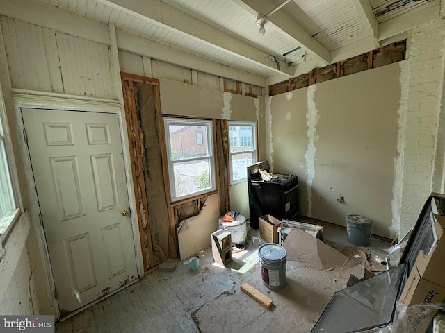 miscellaneous room with wood-type flooring