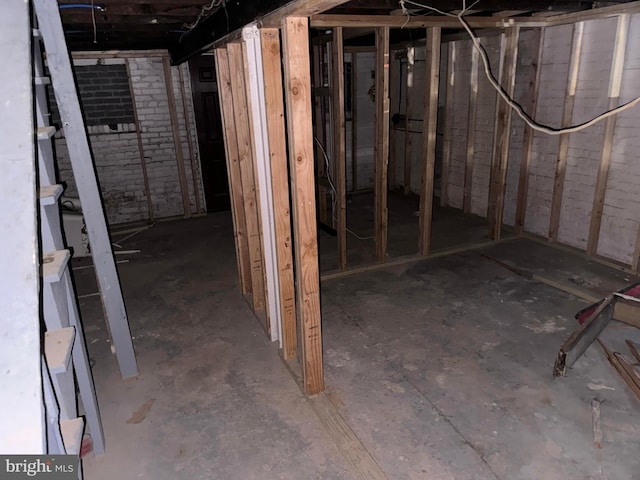 view of basement