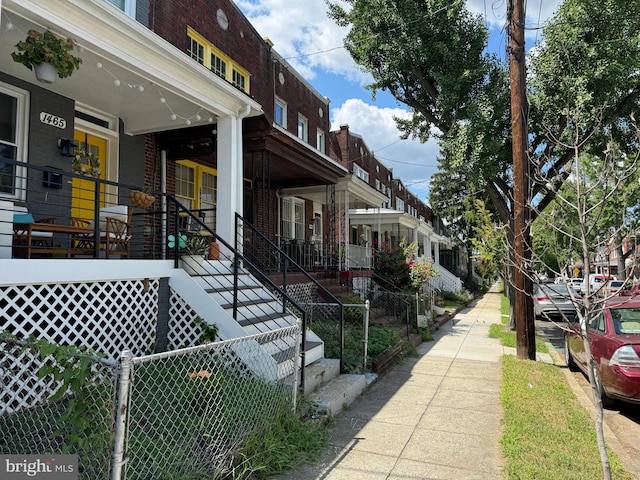 exterior space with a porch