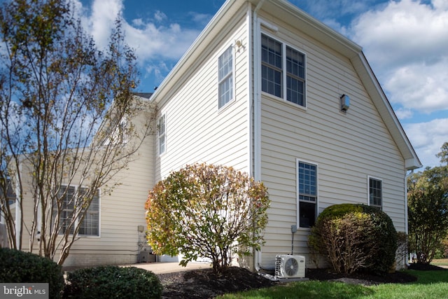 view of property exterior featuring ac unit