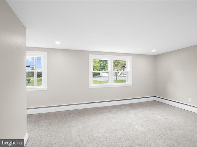 2731 Old Washington Rd, Westminster, MD 21157 - empty room with carpet, a baseboard radiator, and recessed lighting