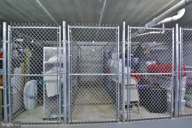 view of storage area