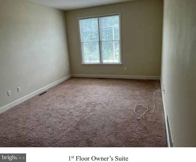 view of carpeted empty room