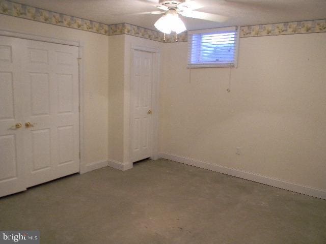 interior space with baseboards