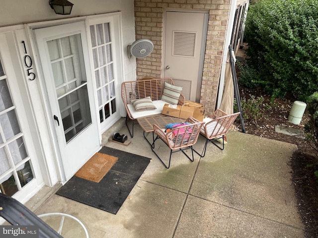 view of patio / terrace featuring an outdoor hangout area