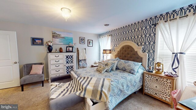 bedroom featuring carpet floors