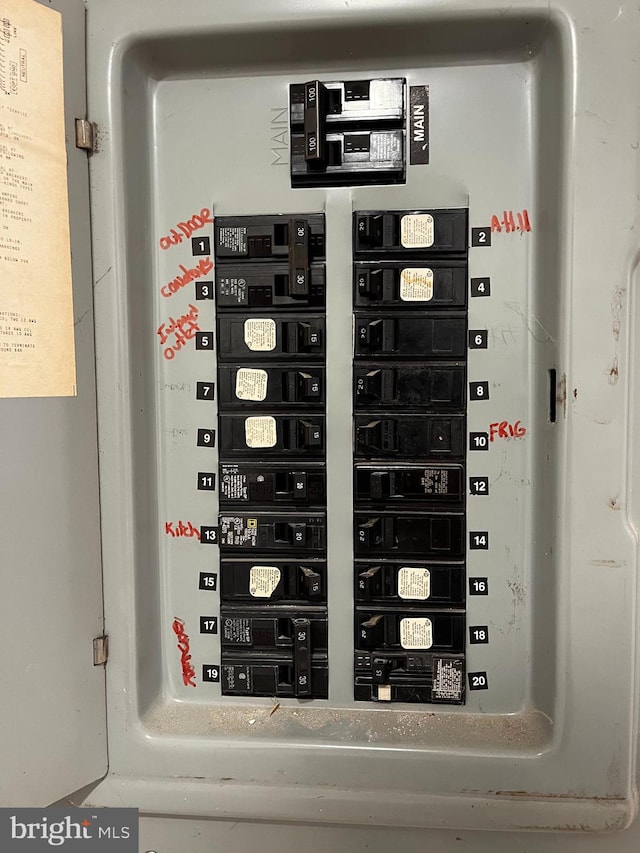 utility room featuring electric panel